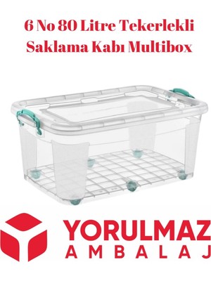 Handanca Multibox 6 No Tekerlekli Saklama Kabı 80 Litre