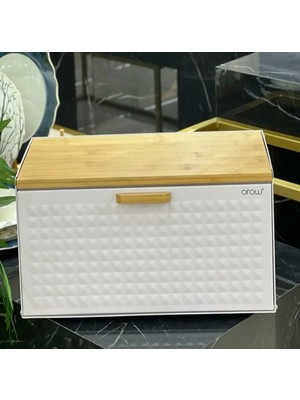 Handanca Alessa Ekmek Kutusu Ekmek Dolabı Bambu Kapaklı Ekmeklik