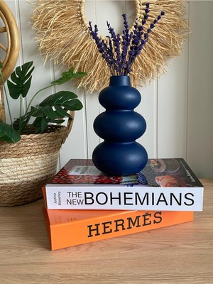 Handanca Dekoratif Büyük Boğumlu Vazo – Modern & Şık Ev Aksesuarı 20X13