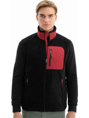 Ar-ma Erkek Polar Yelek Relax Fit Tam Fermuarlı %100 Polyester Softech Kışlık Cepli Baskısız K26424674101