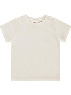 Civil Baby Balık Nakışlı 6-18 Ay Tişört - Bej