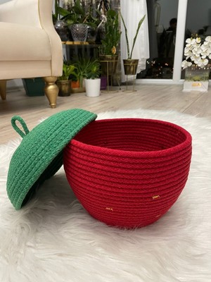 Handanca Jüt Ip Hasır Özel Dikiş Çilek Model Makyaj ve Malzeme Sepeti