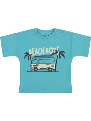 Civil Baby Beach Boys Baskılı 6-18 Ay Tişört - Yeşil