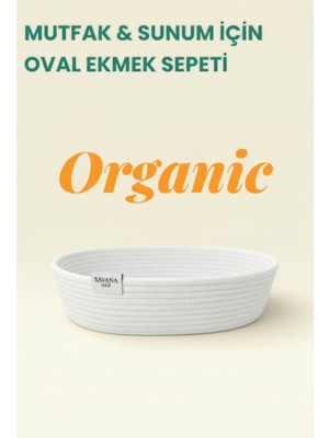 Handanca Pamuk Kordon Ipten El Yapımı Ekmek Sepeti – Çok Amaçlı Masa ve Mutfak Sepeti