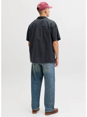 Jack & Jones Siyah Erkek Regular Fit Gömlek 12288594 Jjebreeze Resort Shırt