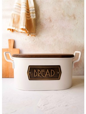 Handanca Açık Krem Ekmek Saklama Kabı