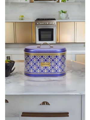 Handanca EF002-X1 Turkish Blue_bread Box Desenli Ekmeklik 10,4 Lt