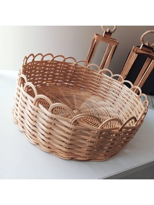 Handanca Hasır Bambu Rattan Çok Amaçlı Sepet
