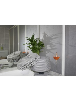 Handanca Çok Amaçlı Düzenleyici Kapaklı Sepet,kapaklı Saksılık, Kapaklı Organizer