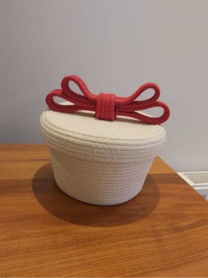 Handanca Çok Amaçlı Sepet,tress Kordon Pamuk Ip,banyo Mutfak Dekoratif Düzenleyici Sepet