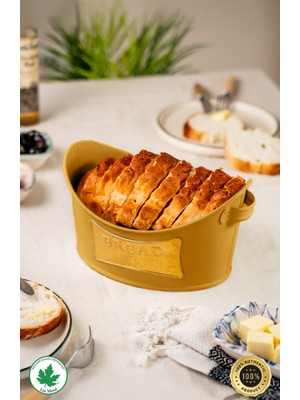 Handanca Metal Kulplu Kayık Ekmeklik, Gondol Ekmeklik, Ekmek Sepeti, Sunumluk (Bread Plakalı)