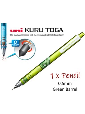 Uni-Ball Uni Versatil Kalem 0.5 mm Uç Boyutu Yeşil Renk Kuru Toga T M5-450T Uzun Ömürlü Mekanizma