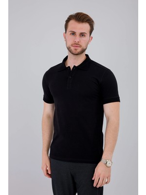 Enerjin Erkek Polo Yaka Düğmeli Pamuklu T-Shirt