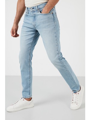 Levi's 512™ Slim Taper Erkek Jean Pantolon Günlük Kullanım İçin Açık Mavi %99 Pamuk