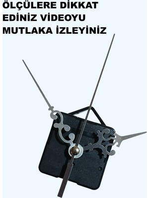 Cnr Shop Saat Mekanizması, 22 mm Şaft Boyu Sessiz Çalışır Saat Motoru Akrep-Yelkovan-Saniye-(Askılı)