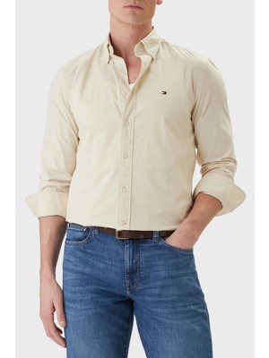 Tommy Hilfiger % 100 Pamuk Regular Fit Uzun Kollu Gömlek Erkek Gömlek MW0MW37550 Acj