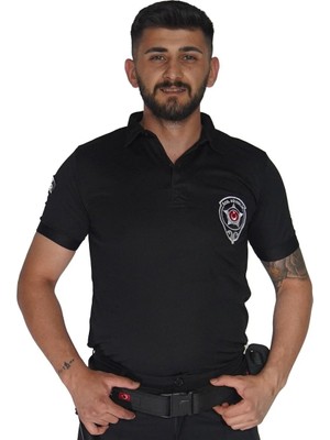 As-Teks İş Elbiseleri Siyah Güvenlik T-Shirt