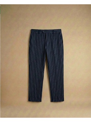 Kastrioti Old Money Bağcıklı Beli Lastikli Krep Relax-Fit Pantolon