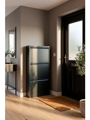 Handanca Metal Ayakkabılık 3'lü Kilitli Model