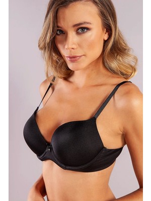 Çamaşır Kenti Garabina Foam Cup  Push Up Bra, Siyah Konforlu ve Şık Sütyen