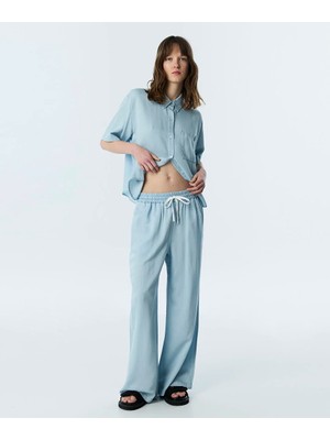 Twist Kontrast Kordonlu Wıde Leg Pantolon TS1260003260089