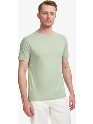 Pierre Cardin Erkek Çağla Slim Fit %100 Pamuk Bisiklet Yaka Basic Tişört 50325307-VR016