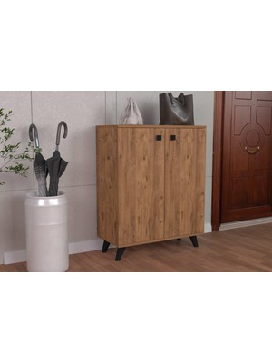 Handanca Bolero Ceviz 4 Bölmeli Dekoratif Ayakkabılık