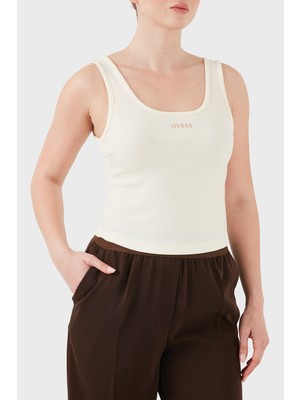 Guess Fitilli Slim Fit Yuvarlak Yaka Top V6GP05K2970 Bayan Top V6GP05 K2970 G1O6