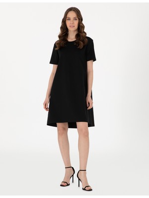 Pierre Cardin Kadın Siyah Regular Fit Örme Elbise 50308246-VR046