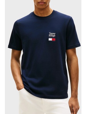 Tommy Hilfiger % 100 Pamuk Regular Fit Bisiklet Yaka T Shirt Erkek T Shirt MW0MW42367 Dw5