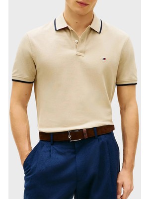 Tommy Hilfiger % 100 Pamuk Regular Fit Düğmeli Polo Yaka T Shirt Erkek Polo Yaka T Shirt MW0MW42748 Rbt