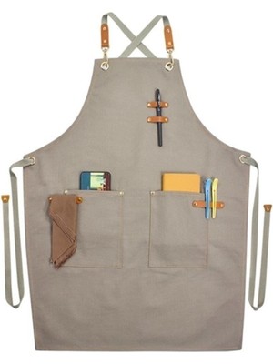 Handanca Askılı Çömlek Resim Sanat Önlüğü Master Chef Cafe Restaurant Şef Garson Kuaför Aşçı Önlüğü