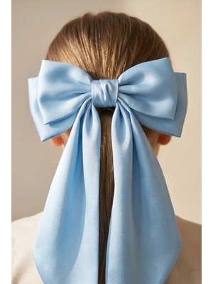 Bony Socks Uzun Fiyonk Detaylı Saç Tokası Mavi