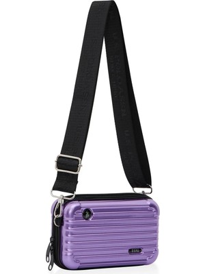 U.s. Polo Assn. 8348 Sert Kasa Mini Omuz Çantası Ayarlanabilir Askılı Çapraz Askılı Günlük Kullanım Çanta Mor