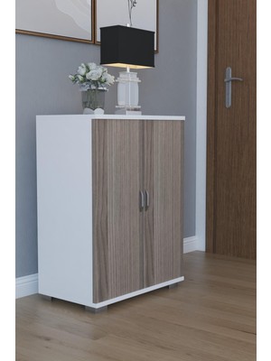 Handanca 2 Kapaklı 3 Bölmeli Ayakkabılık Çok Amaçlı Dolap Cordoba