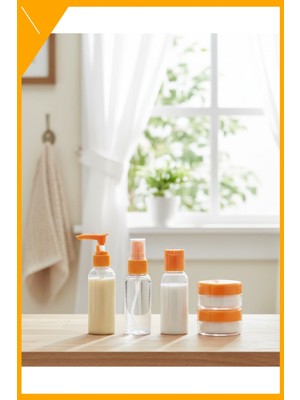 Esplendor 30ML Seyahat Boy Kozmetik Şişe Seti 5 Parça Şeffaf Kap