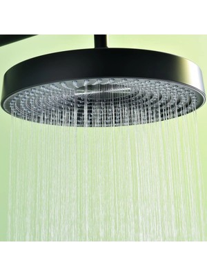 Mase Mode Solle 300 mm Oval Tepe Duş Başlığı Black