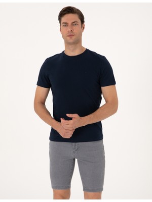 Pierre Cardin Erkek Lacivert Slim Fit Tişört 50312299-VR033
