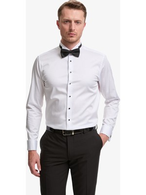 Pierre Cardin Erkek Beyaz Slim Fit Smokin Gömlek 50324015-VR013