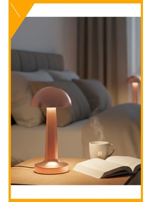 Esplendor Dokunmatik LED Masa Lambası 3 Kademeli Şarjlı USB Mantar Form