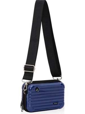 U.s. Polo Assn. 8348 Sert Kasa Mini Omuz Çantası Ayarlanabilir Askılı Çapraz Askılı Günlük Kullanım Çanta Mavi