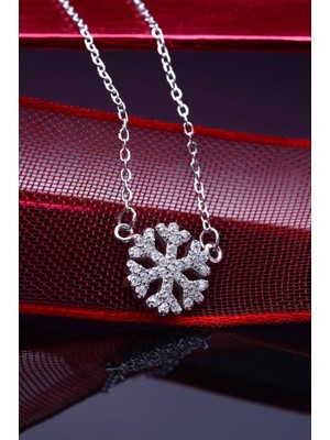 INNUENDO JEWELRY 925 Ayar Gümüş Kar Tanesi Kolye