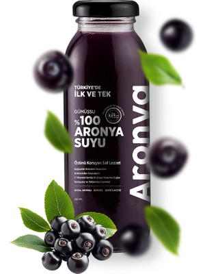 Gümüşsu %100 Aronya Suyu 250 ml Doğal Aromalı Meyve Suyu Katkı Maddesi İçermez
