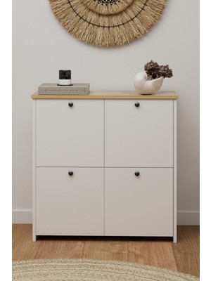 Handanca Beyaz Cube Ayakkabılık Country Ayakkabılık