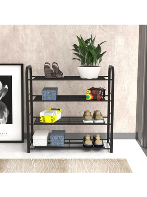 Handanca Retohome Metal 4 Katlı Ayakkabılık ve Çok Amaçlı Raf 2321