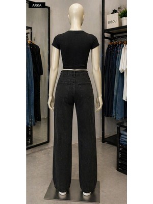 362 Fashion Butik Taşlı Kot Pantolon 4452