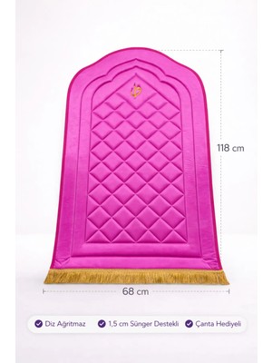 Bripurga Lüks Ortopedik Seccade – 1.5 cm Sünger Destekli, Diz Ağrıtmaz, Çanta Hediyeli Namaz Seccadesi