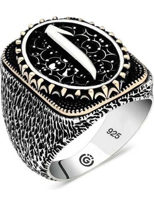 DMR Elegance Gümüş Elif Oval Erkek Yüzük