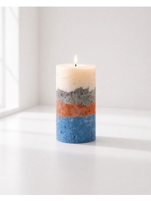 Betonique Stone Çok Renkli Beton Kütük Mum