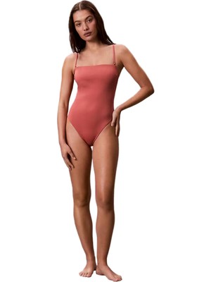 Calvin Klein Kadın Kırmızı Straplez Mayo LV00Q62709